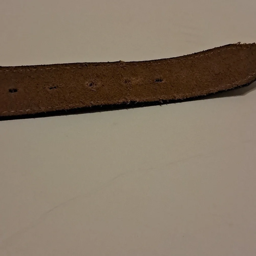 Classic Brown Leather Work Belt Made In The USA Size 50/125 Preowned Minor Wear